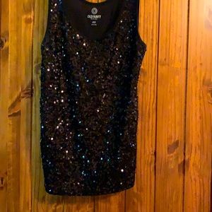 Black sequin tank